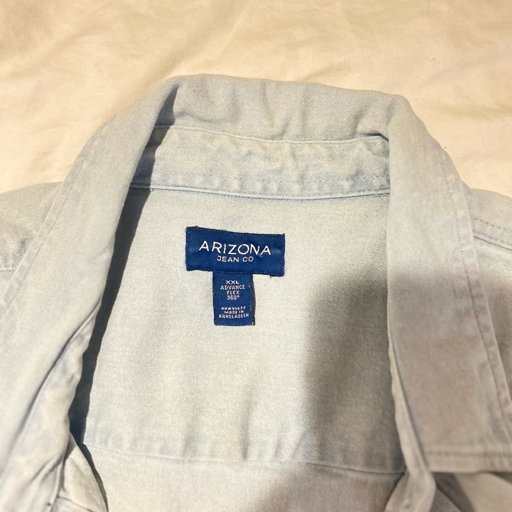 Arizona Jean Co Light Blue Denim Shirt XXL